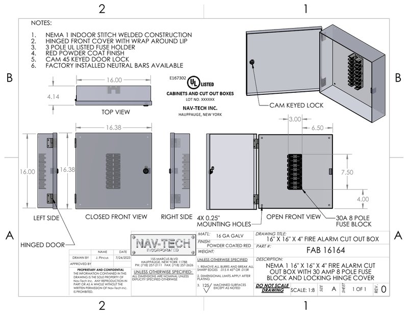 16164 FAB Enclosure drawing
